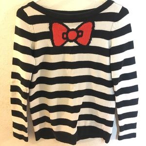 HELLO KITTY RIBBON STRIPE SWEATER WOMENS SMALL